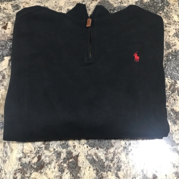 Polo Ralph Lauren Other - POLO RL Black 1/2 Zip Sweater. EUC. Sz. L.